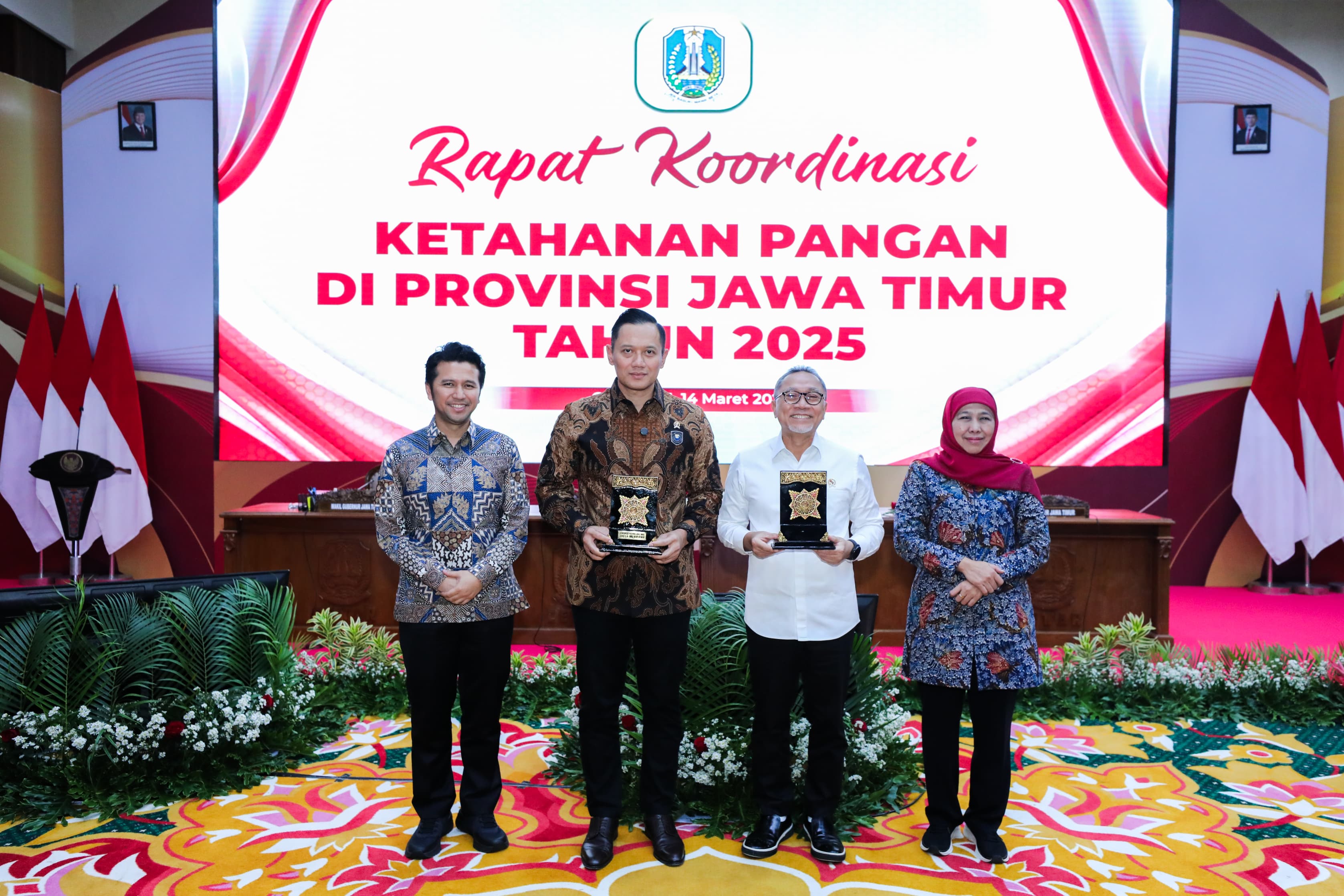 Menko Pangan Tekankan Stabilitas Harga dan Panen Raya di Jatim