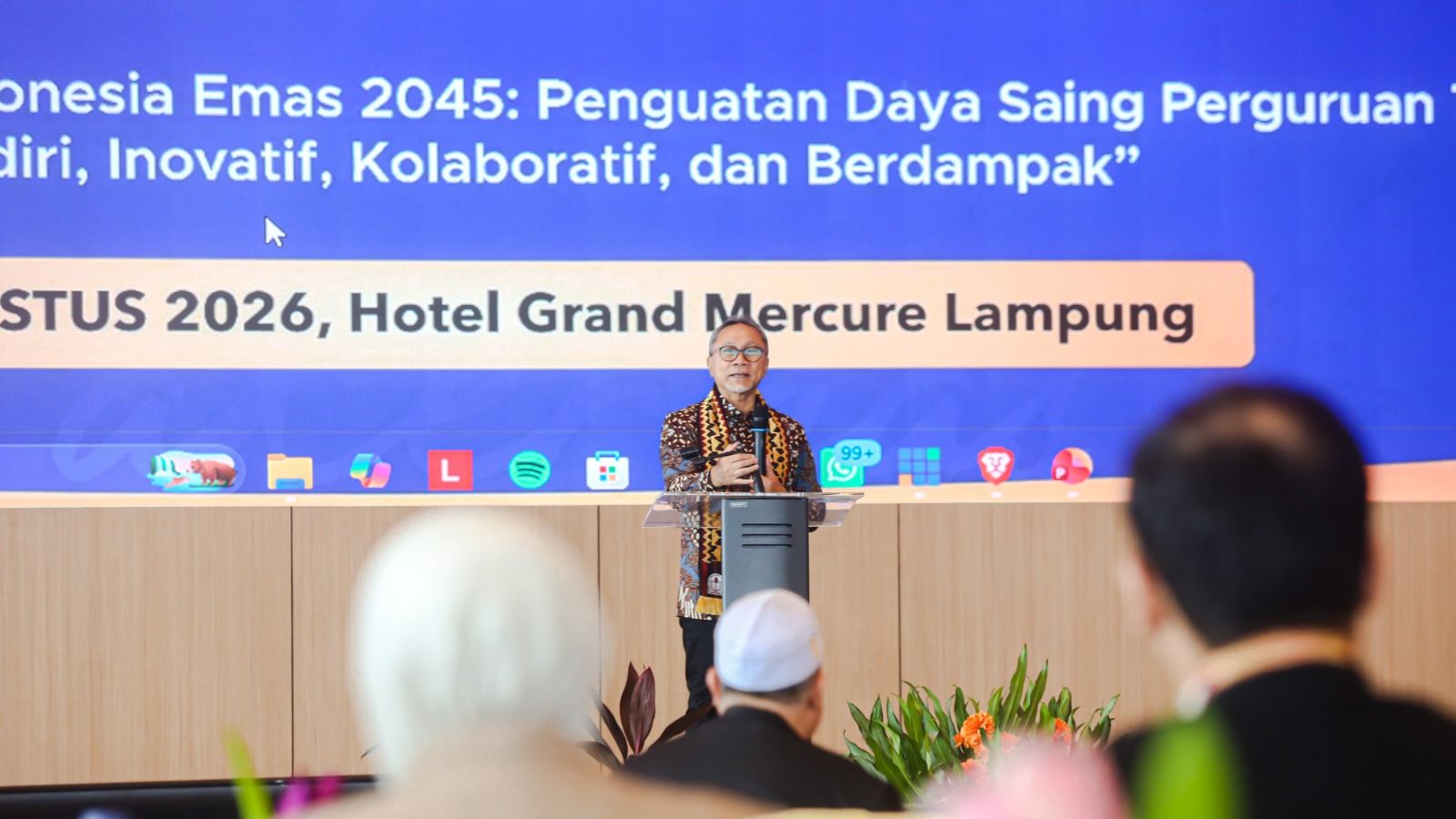 Menko Pangan Dorong Perguruan Tinggi Jadi Penggerak Indonesia Emas 2045