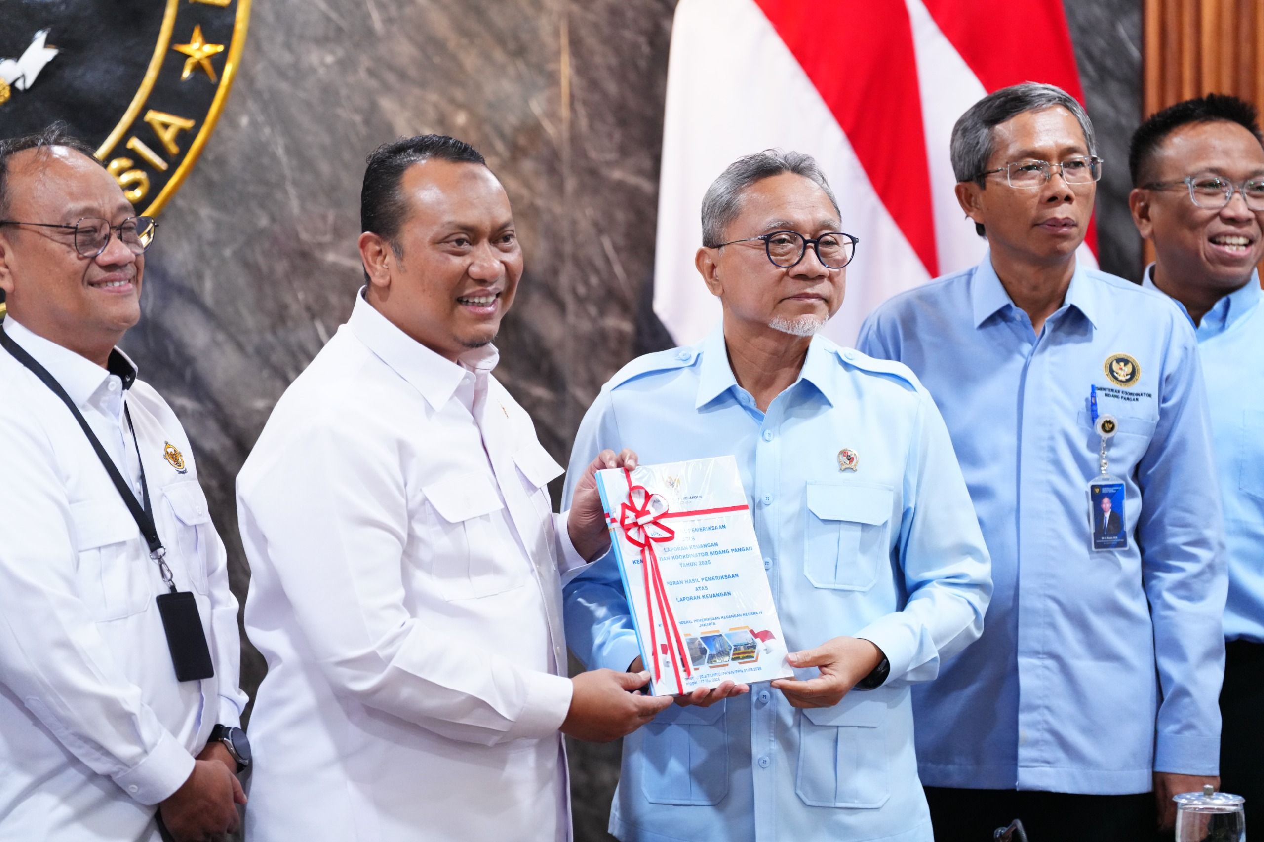Kemenko Pangan Perkuat Akuntabilitas melalui Penyerahan Laporan Hasil Pemeriksaan BPK 2025